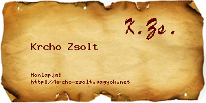 Krcho Zsolt névjegykártya