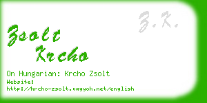 zsolt krcho business card